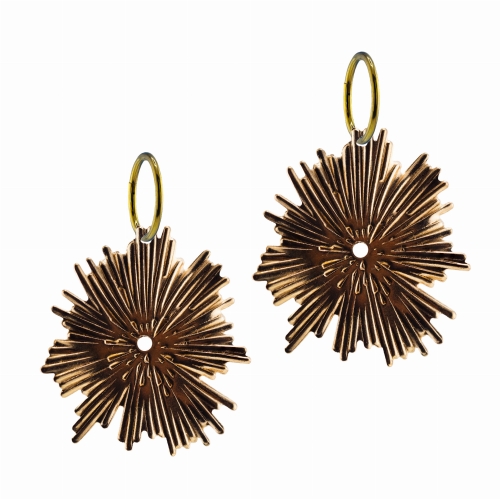 Kolczyki wiszące DUŻE splash błysk z mosiądzu