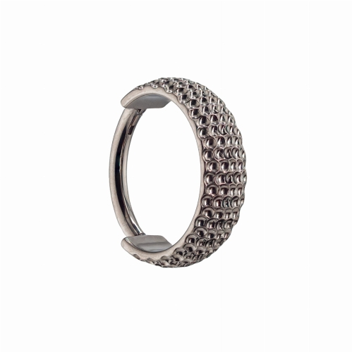 Tytanowy clicker bumped gruby pierścień obręcz FAT BIG TŁUSTY