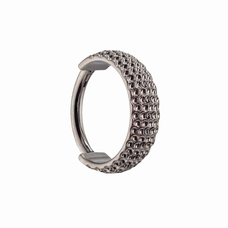 Tytanowy clicker bumped gruby pierścień obręcz FAT BIG TŁUSTY