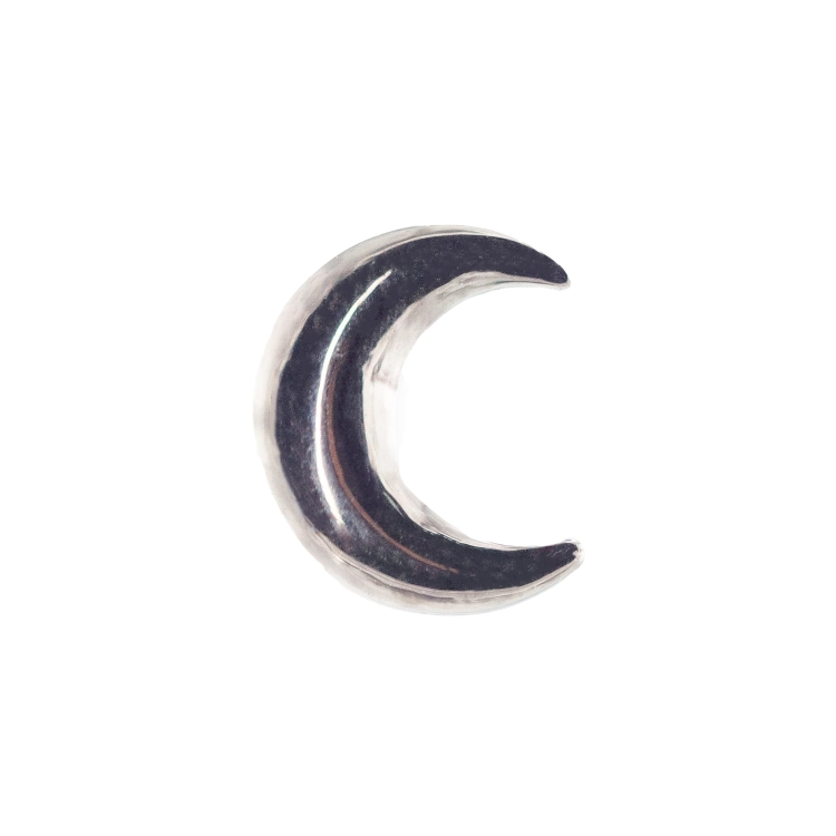 Wypukły półksiężyc labret tytanowy ozdobny z gwintem wewnętrznym.