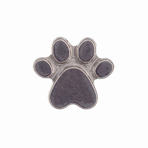 Łapka psa - tytanowy ozdobny labret psia łapa, kolczyk do piercingu ucha