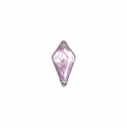 Drobna kryształowa trumna trumienka coffin tytanowy ozdobny labret. Kolczyk biżuteria do piercingu przekłuć ucha - upper lobe, tragus, flat, helix, conch, forward helix, płatek ucha. Wiele kolorów Kryształ różany różowy