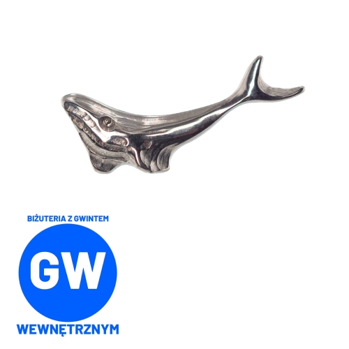 Wieloryb tytanowy labret płetwal błekitny waleń morski monster oceaniczny ssak