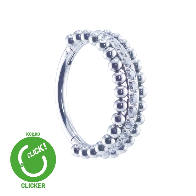 Clicker z kryształami i kuleczkami. - do  concha