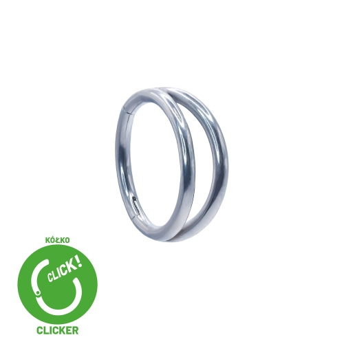 Clicker kółko podwójne rozchylone obręcze tytan kolczyk biżuteria ozdobna idealna do helixa concha