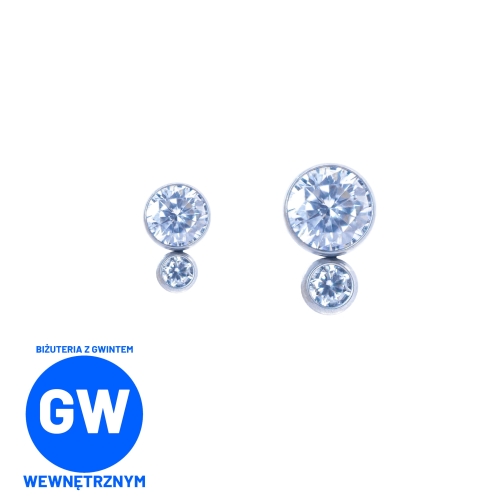 Klasyczny kryształ w tytanowej oprawie z dodatkowym małym kryształem .jpg