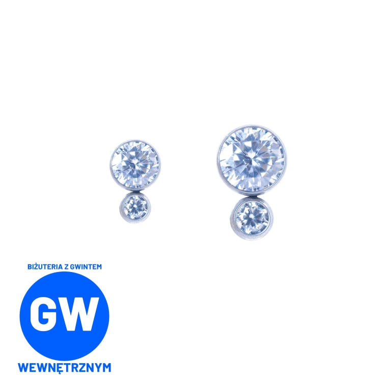 Klasyczny kryształ w tytanowej oprawie z dodatkowym małym kryształem .jpg