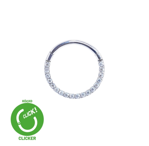 Clicker z kryształami z przodu tytan biżuteria ozdobna idealna do septum daith.jpg