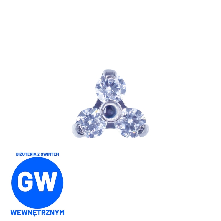 Labret ozdobny TRINITY 3 kryształki otaczające kuleczkę .jpg