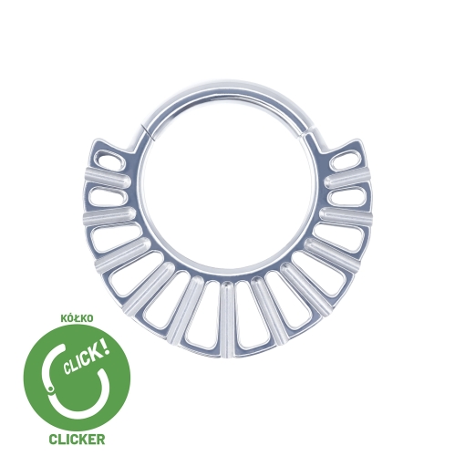 Tytanowy duży clicker z geometrycznymi wycięciami do septum daith RF046.jpg