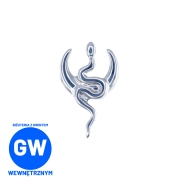 Księżyc i wąż tytanowy ozdobny labret  L243.jpg