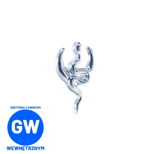 Księżyc i wąż tytanowy ozdobny labret  L243.jpg