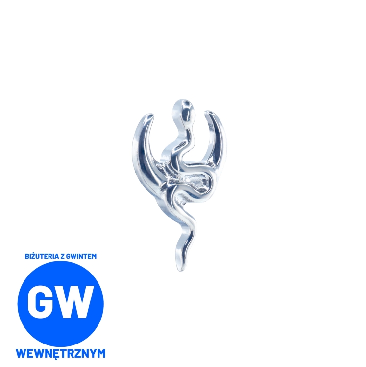 Księżyc i wąż tytanowy ozdobny labret  L243.jpg