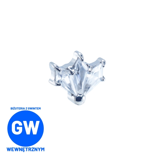 Kryształowa ozdoba gwiazda labret tytanowy L223.jpg