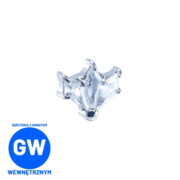 Kryształowa ozdoba gwiazda labret tytanowy L223.jpg
