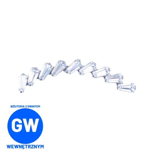 Tytanowy labret z dziewięcioma kryształami w łuku L257.jpg