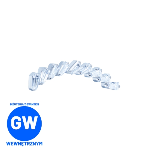 Tytanowy labret z dziewięcioma kryształami w łuku L257.jpg