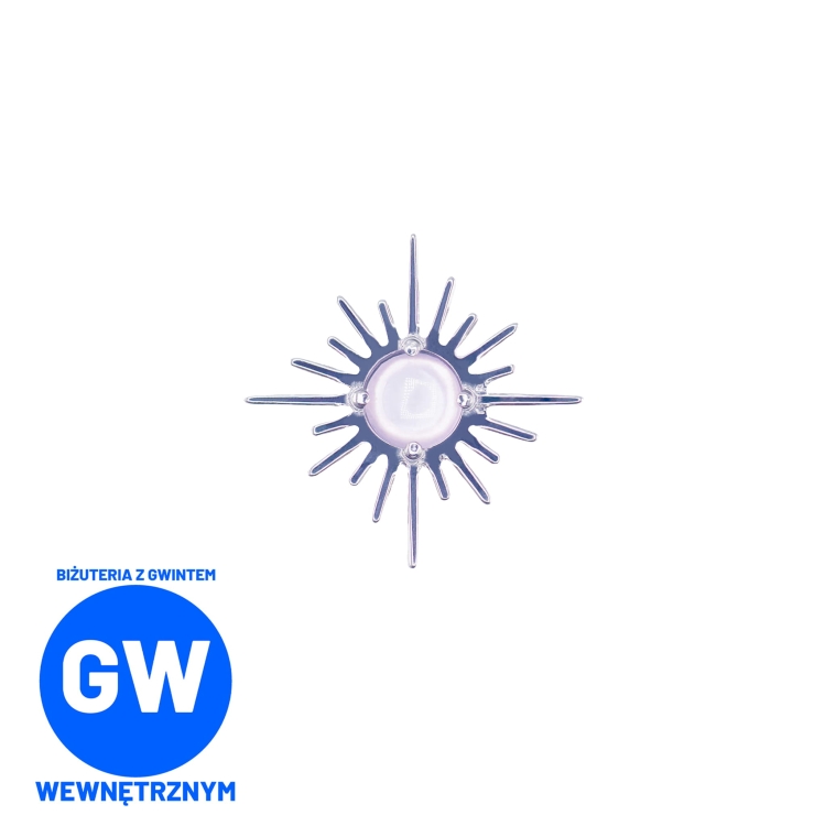 Tytanowe słońce z naturalnym kamieniem różowy kwarc L242.jpg