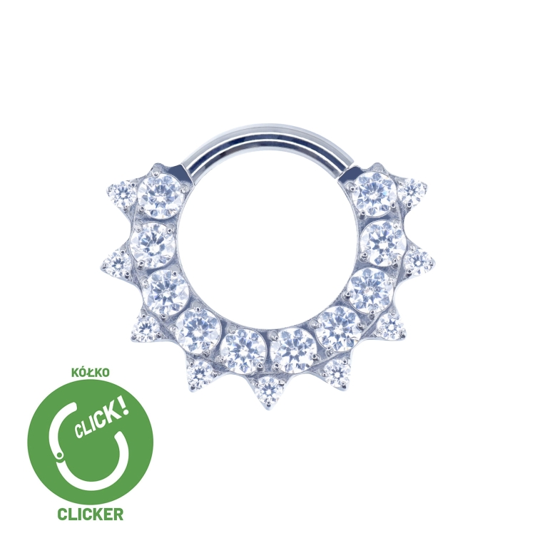 Tytanowy clicker kółko cyrkoniami do daith septum RF043.jpg