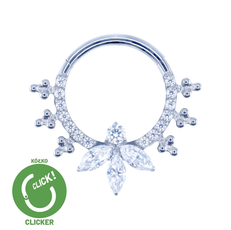Clicker kółko tytanowe z 3 markizami i cyrkoniami RF040.jpg