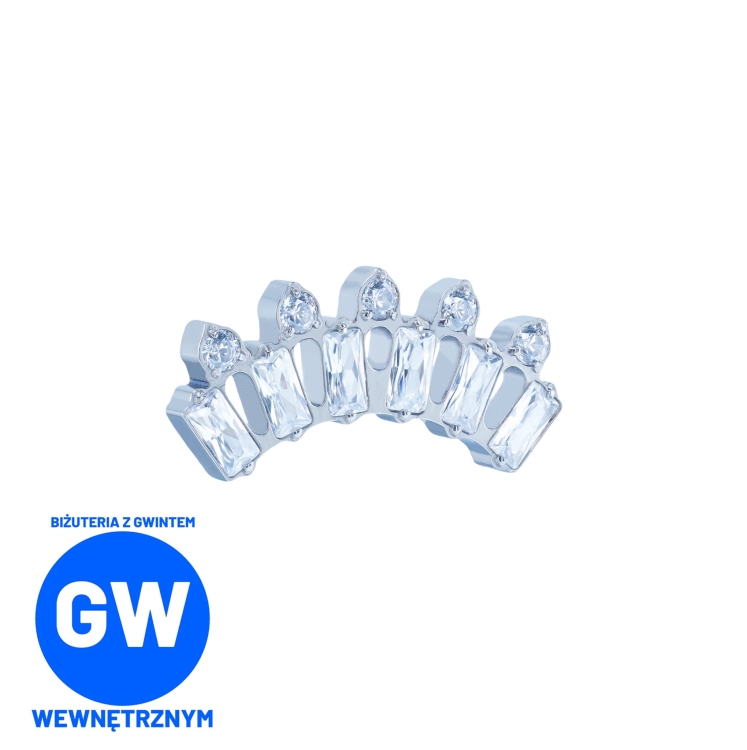 Cluster z prostokątnymi i okrągłymi cyrkoniami w tytanowej oprawie L207.jpg