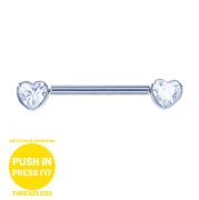 Sztanga do sutka sutków z kryształowymi sercami serduszkami PUSH IN S008.jpg