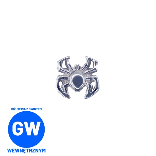 Pająk tytanowy ozdobny labret halloween L275.jpg