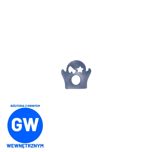 Wystraszony duch tytanowy ozdobny labret halloween kolczyk do ucha