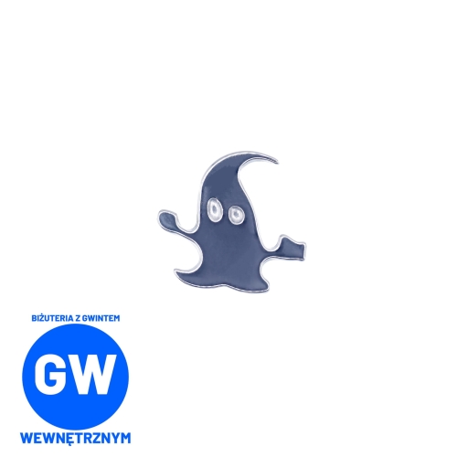 Duszek tytanowy ozdobny labret halloween kolczyk do ucha