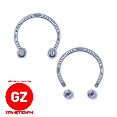 Tytanowa podkowa z kulkami - pręt gwint zewnętrzny.jpg.jpg