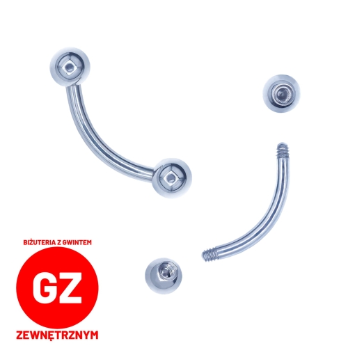 Tytanowy banan z kulkami - pręt gwint zewnętrzny.jpg