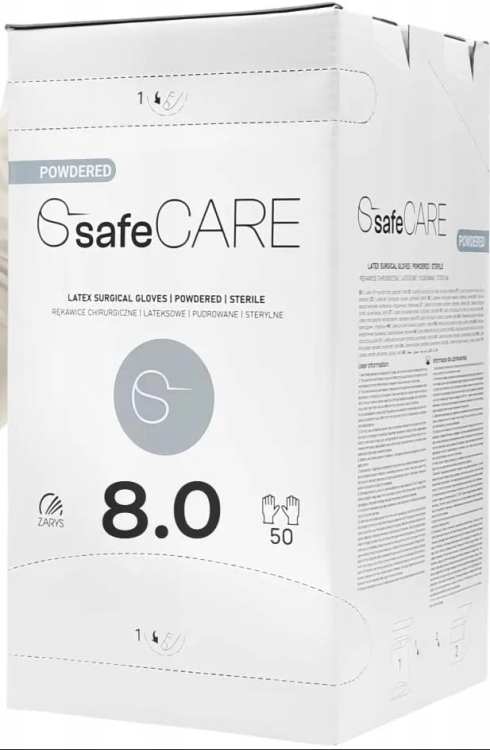 rękawiczki chirurgiczne pudrowane