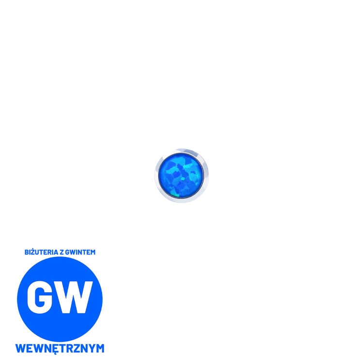 Niebieski Opal do dermala w tytanowej oprawie nakrętka dysk gwint 1,6 mm 3 4 5 mm.jpg