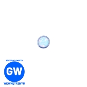 Biały Opal do dermala w tytanowej oprawie nakrętka dysk gwint 1,6 mm 3 4 5 mm