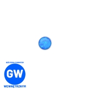 Błękitny Opal do dermala w tytanowej oprawie nakrętka dysk gwint 1,6 mm 3 4 5 mm