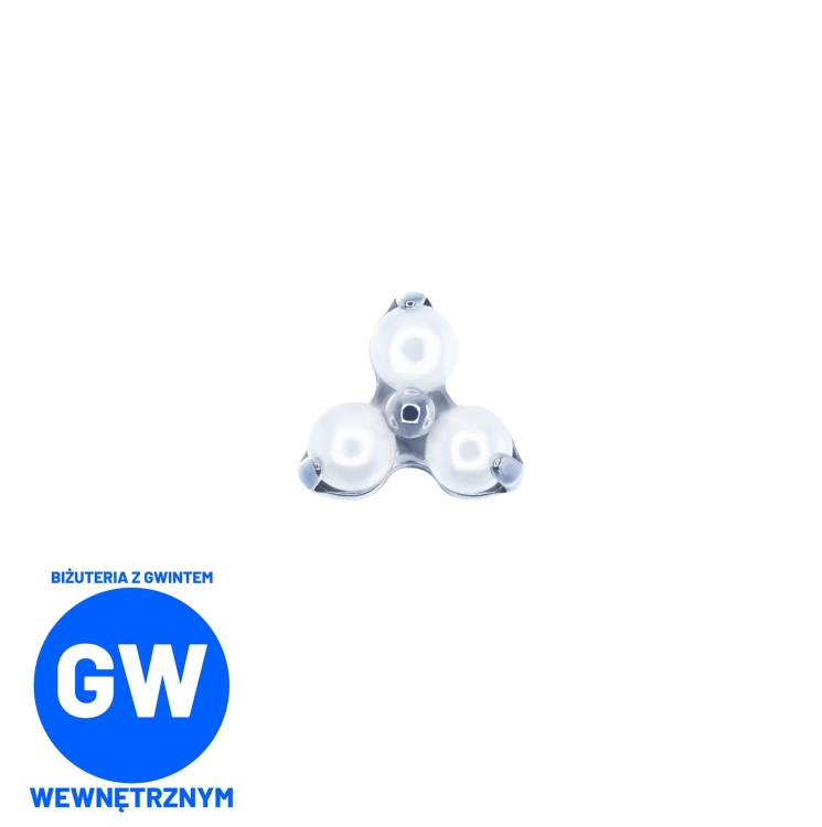 Trinity 3 perełki otaczające kuleczkę - tytanowy ozdobny labret.jpg