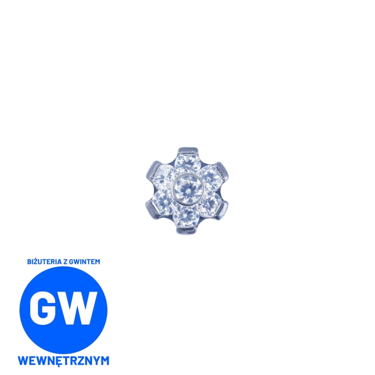 Kryształowy kwiatek biały - tytanowy ozdobny labret.jpg