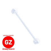 Sztanga z bioplastu plastikowa z akrylowymi plastikowymi kulkami - pręt gwint zewnętrzny bioplast plastik biżuteria pod rezonans kolczyk.jpg