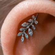 liście kryształowe do ucha