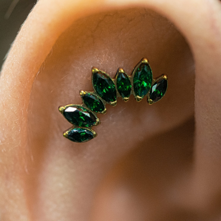 flat cluster kryształki kolorowe