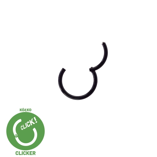 Clicker kółko czarne PVD czarny otwarte