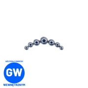 Cluster z 7 kuleczkami w łuku - tytanowy labret L007.jpg