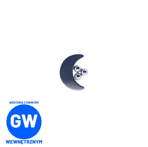 Księżyc z kuleczkami - tytanowy labret L017.jpg