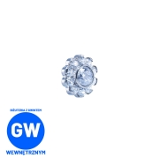 KRYSZTAŁOWY KWIAT PREMIUM GW, tytanowy labret kolczyk do piercingu ucha - flat, conch, upper lobe L026.jpg