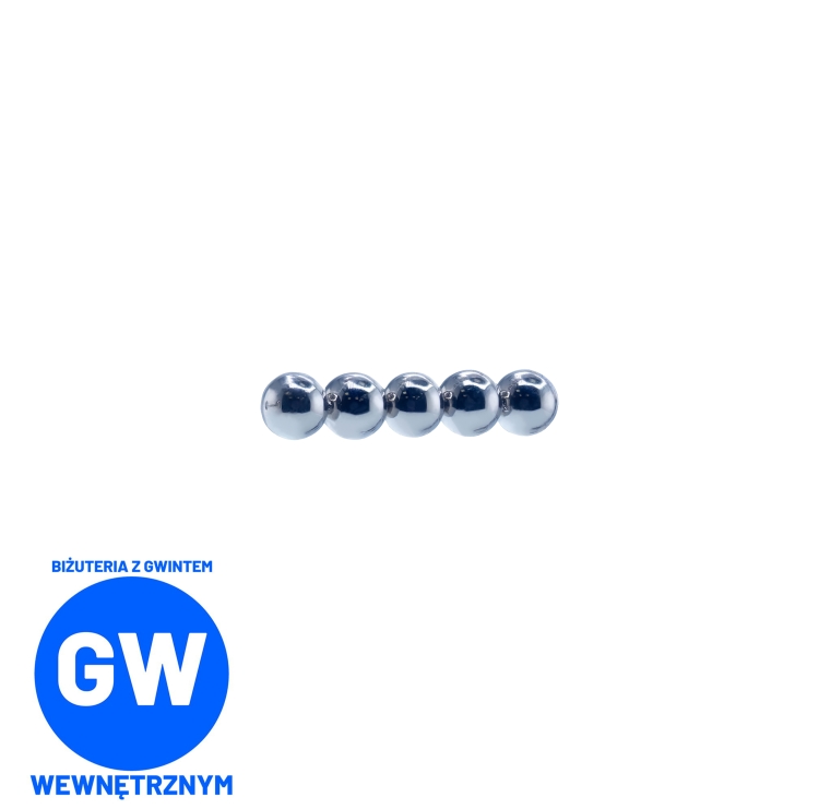 5 kuleczek w pionie/poziomie - tytanowy labret L009.jpg