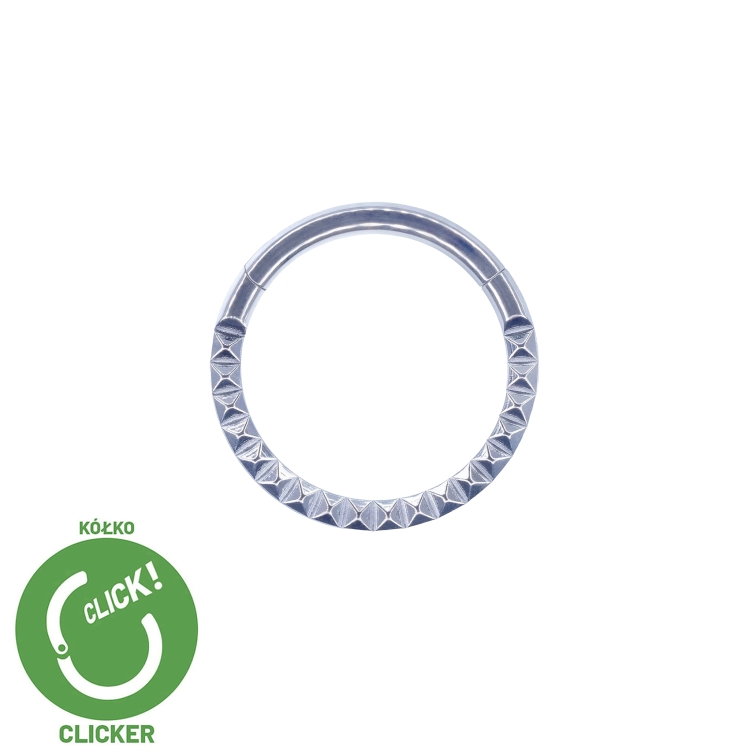 Clicker kółko ponacinane tytanowe kolczyk biżuteria ozdobna septum daith RF017.jpg