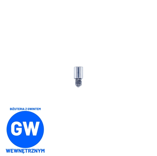 Tytanowy konwerter przedłużający labret lub sztangę do gwintu wewnętrznego 1,6 mm na nakrętkę 1,2 mm.jpg