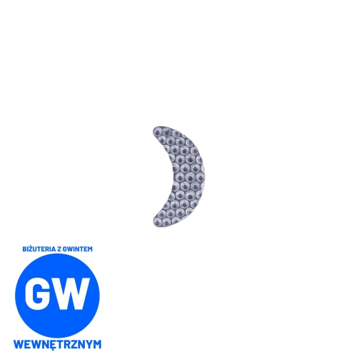 Duży młotkowany księżyc - tytanowy labret L116.jpg