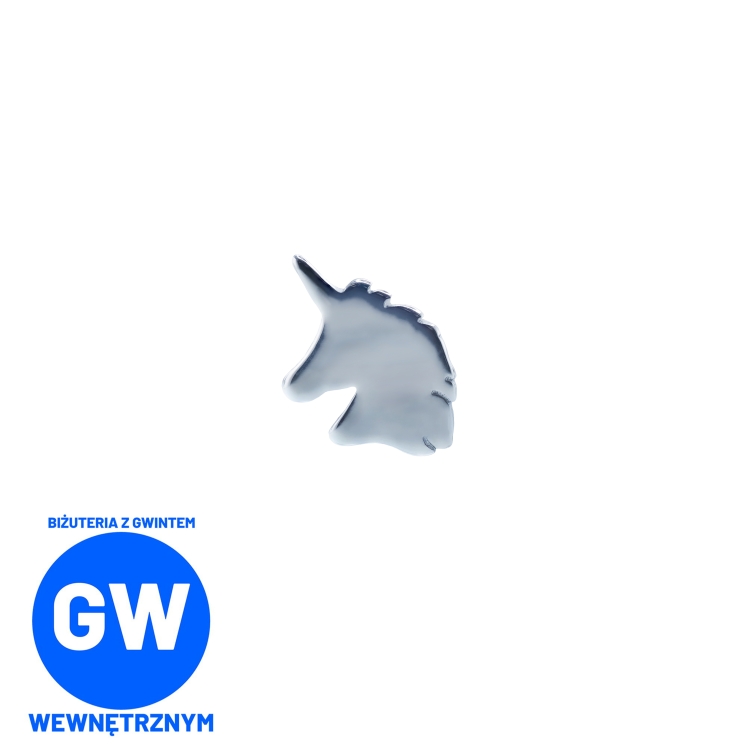 Jednorożec płaski - tytanowy ozdobny labret L077.jpg
