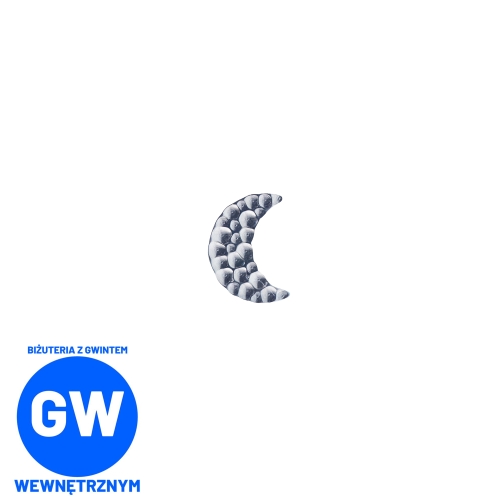 Młotkowany półksiężyc - tytanowy ozdobny labret L074.jpg